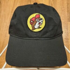 Bucees Hat Cap Adult Black Strapback Embroidered Gas Station Beaver